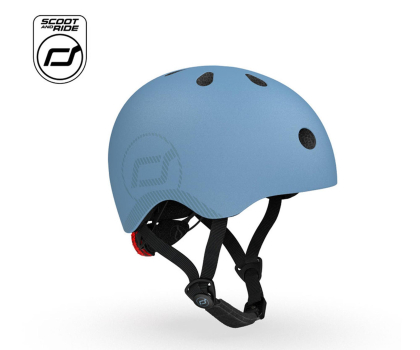 Hulajnoga lub deskorolka Scoot & Ride Kask ochronny M-L dla starszych dzieci i nastolatków Steel
